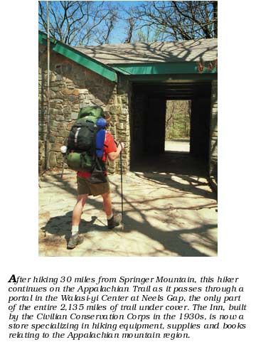 Picture of Neels Gap along with written text.  Courtesy elversonhiker@yahoo.com